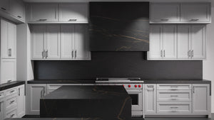 Bellrose Simply Gray ( Maple | Plain Cut [ Frameless • Satin • Painted ] - 10' X 10' Kitchen Cabinet ) | Assembled In USA