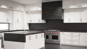 Bellrose Simply White ( Maple | Plain Cut [ Frameless • Satin • Painted ] - 10' X 10' Kitchen Cabinet ) | Assembled In USA