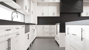 Bellrose Simply White ( Maple | Plain Cut [ Frameless • Satin • Painted ] - 10' X 10' Kitchen Cabinet ) | Assembled In USA