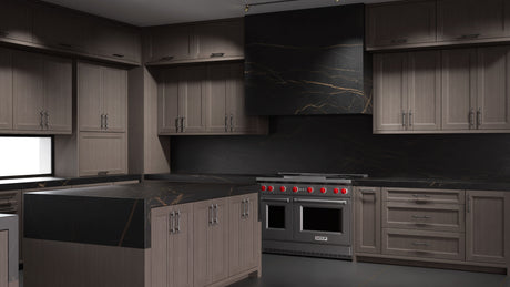 Bellrose Urban Oak ( White_Oak | Rift Cut [ Frameless • Wire Brushed • Stained ] - 10' X 10' Kitchen Cabinet ) | Assembled In USA