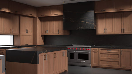 Bellrose Washed Walnut ( Walnut | Plain Cut [ Frameless • Satin • Stained ] - 10' X 10' Kitchen Cabinet ) | Assembled In USA