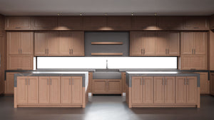 Bellrose Washed Walnut ( Walnut | Plain Cut [ Frameless • Satin • Stained ] - 10' X 10' Kitchen Cabinet ) | Assembled In USA