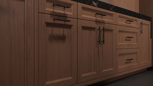 Bellrose Washed Walnut ( Walnut | Plain Cut [ Frameless • Satin • Stained ] - 10' X 10' Kitchen Cabinet ) | Assembled In USA