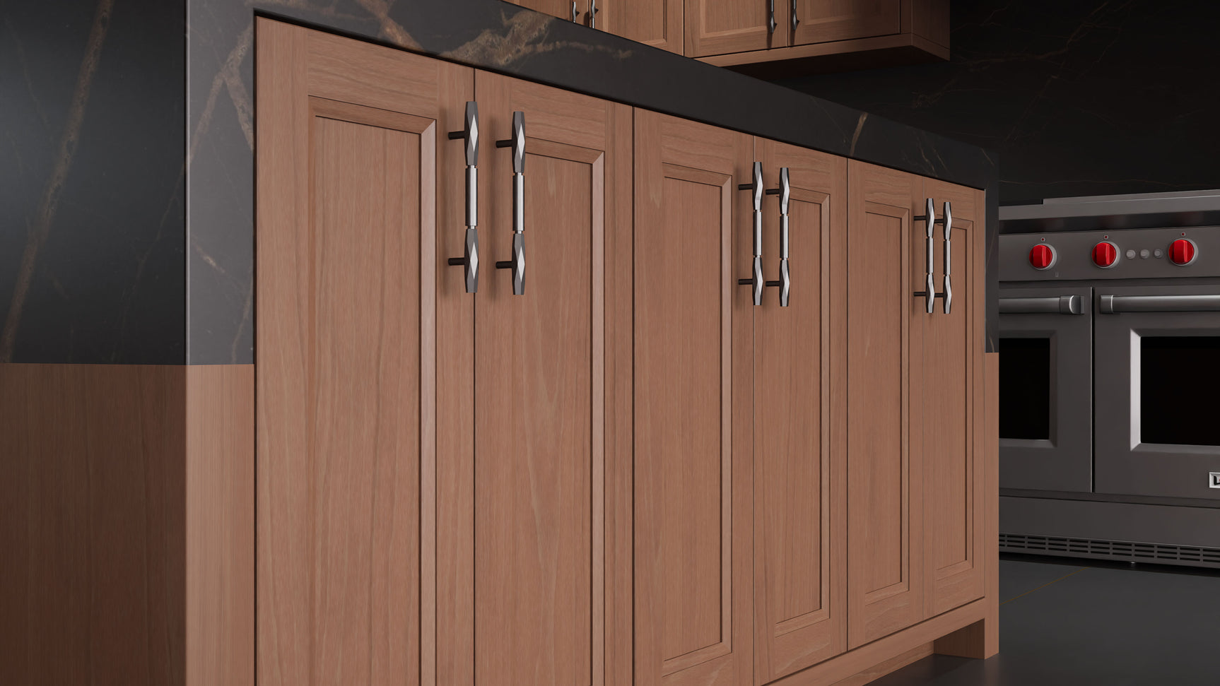 Bellrose Washed Walnut ( Walnut | Plain Cut [ Frameless • Satin • Stained ] - 10' X 10' Kitchen Cabinet ) | Assembled In USA