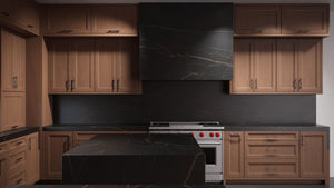 Bellrose Washed Walnut ( Walnut | Plain Cut [ Frameless • Satin • Stained ] - 10' X 10' Kitchen Cabinet ) | Assembled In USA