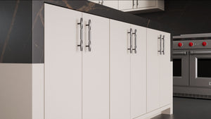 Clayton Anew Gray ( Maple | Plain Cut [ Frameless • Satin • Painted ] - 10' X 10' Kitchen Cabinet ) | Assembled In USA