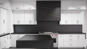 Clayton Bright White ( Maple | Plain Cut [ Frameless • Satin • Painted ] - 10' X 10' Kitchen Cabinet ) | Assembled In USA