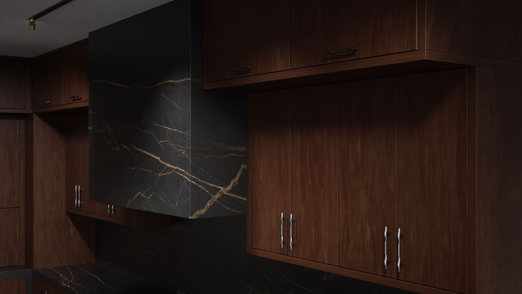 Clayton Cherry Cognac ( Cherry | Plain Cut [ Frameless • Satin • Stained ] - 10' X 10' Kitchen Cabinet ) | Assembled In USA
