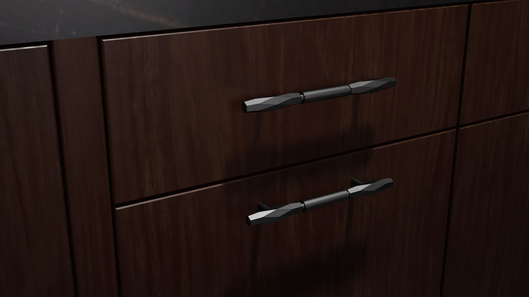 Clayton Cherry Cognac ( Cherry | Plain Cut [ Frameless • Satin • Stained ] - 10' X 10' Kitchen Cabinet ) | Assembled In USA