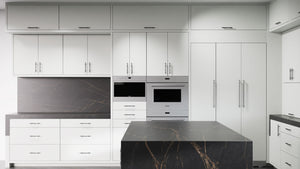 Clayton Dove Gray ( Maple | Plain Cut [ Frameless • Satin • Painted ] - 10' X 10' Kitchen Cabinet ) | Assembled In USA