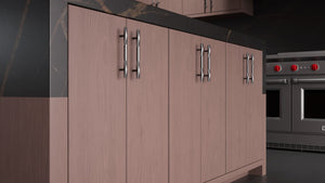 Clayton Driftwood Cherry ( Cherry | Plain Cut [ Frameless • Satin • Stained ] - 10' X 10' Kitchen Cabinet ) | Assembled In USA