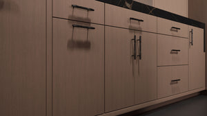 Clayton Dusk Gray Oak ( White_Oak | Rift Cut [ Frameless • Wire Brushed • Stained ] - 10' X 10' Kitchen Cabinet ) | Assembled In USA