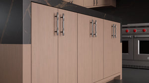 Clayton Dusk Gray Oak ( White_Oak | Rift Cut [ Frameless • Wire Brushed • Stained ] - 10' X 10' Kitchen Cabinet ) | Assembled In USA