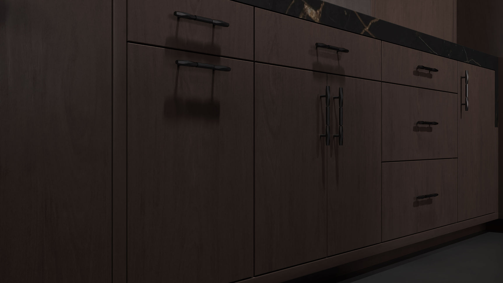 Clayton Misty Gray ( Cherry | Plain Cut [ Frameless • Satin • Stained ] - 10' X 10' Kitchen Cabinet ) | Assembled In USA