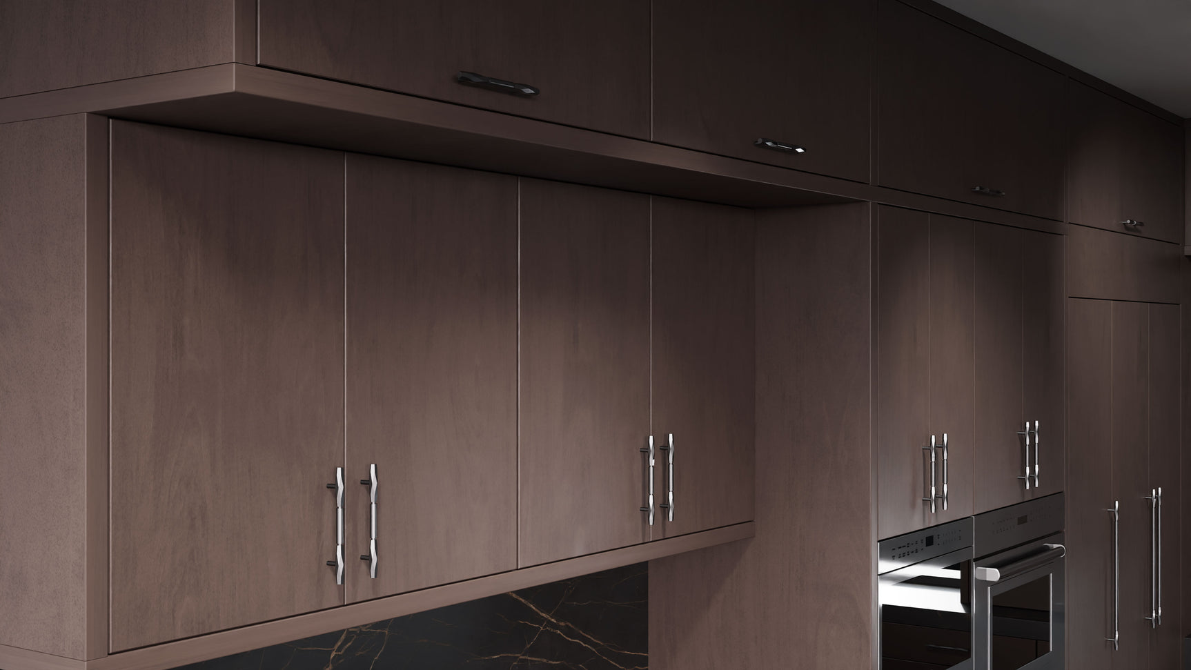 Clayton Misty Gray ( Cherry | Plain Cut [ Frameless • Satin • Stained ] - 10' X 10' Kitchen Cabinet ) | Assembled In USA