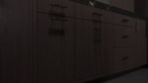 Clayton Onyx Cherry ( Cherry | Plain Cut [ Frameless • Satin • Stained ] - 10' X 10' Kitchen Cabinet ) | Assembled In USA