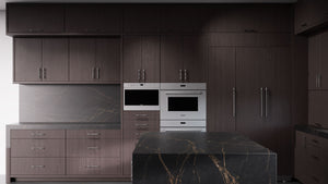 Clayton Onyx Cherry ( Cherry | Plain Cut [ Frameless • Satin • Stained ] - 10' X 10' Kitchen Cabinet ) | Assembled In USA