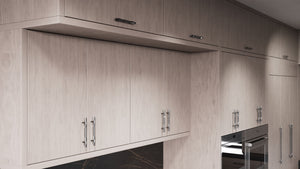 Clayton Pewter Cherry ( Cherry | Plain Cut [ Frameless • Satin • Stained ] - 10' X 10' Kitchen Cabinet ) | Assembled In USA