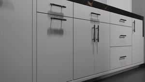 Clayton Simply Gray ( Maple | Plain Cut [ Frameless • Satin • Painted ] - 10' X 10' Kitchen Cabinet ) | Assembled In USA