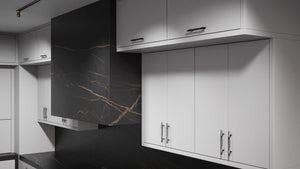 Clayton Simply Gray ( Maple | Plain Cut [ Frameless • Satin • Painted ] - 10' X 10' Kitchen Cabinet ) | Assembled In USA