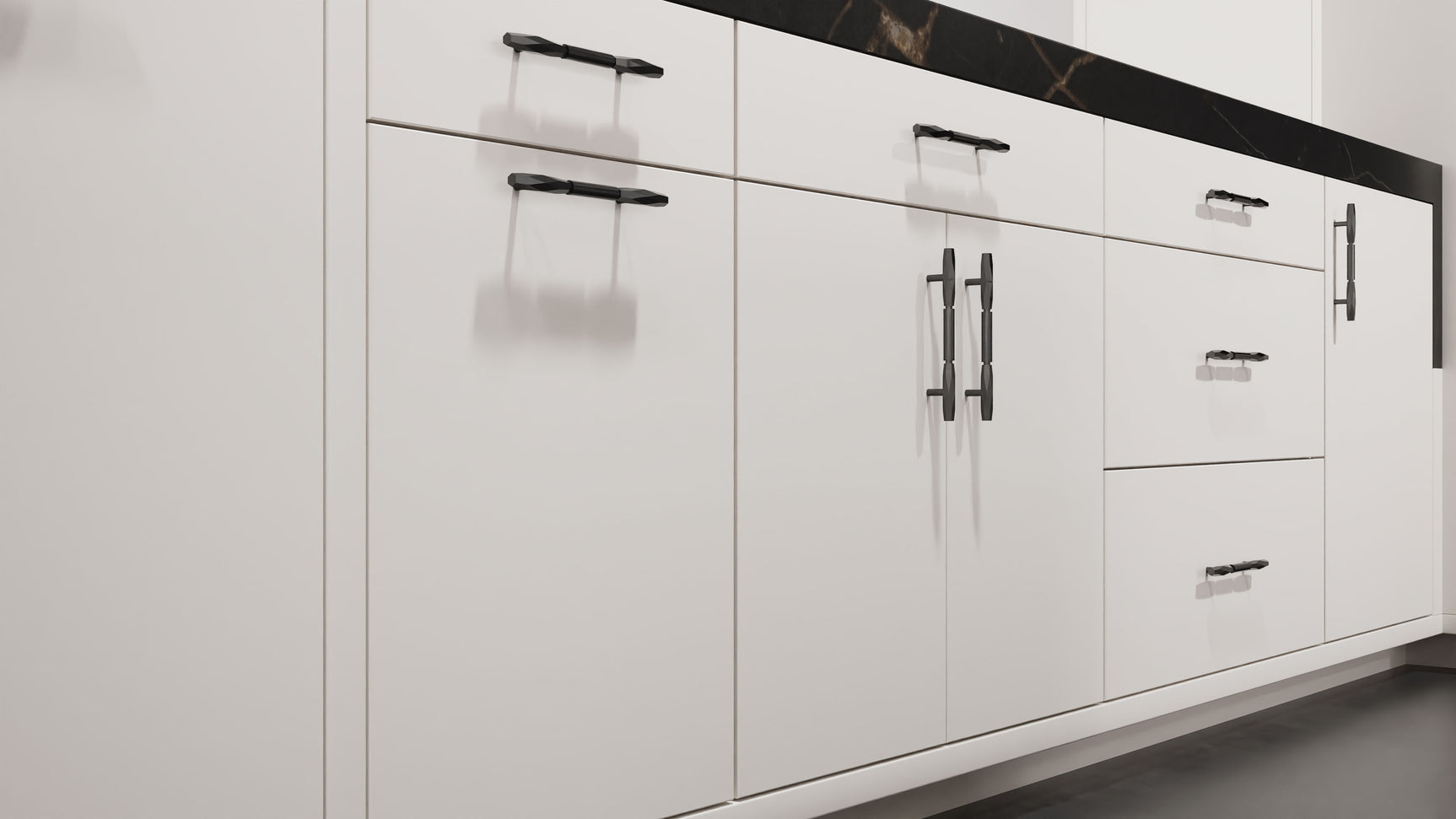 Clayton Simply White ( Maple | Plain Cut [ Frameless • Satin • Painted ] - 10' X 10' Kitchen Cabinet ) | Assembled In USA