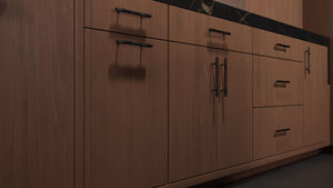 Clayton Washed Walnut ( Walnut | Plain Cut [ Frameless • Satin • Stained ] - 10' X 10' Kitchen Cabinet ) | Assembled In USA