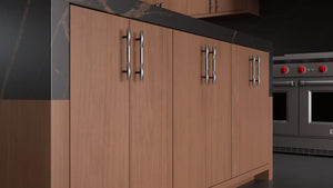 Clayton Washed Walnut ( Walnut | Plain Cut [ Frameless • Satin • Stained ] - 10' X 10' Kitchen Cabinet ) | Assembled In USA