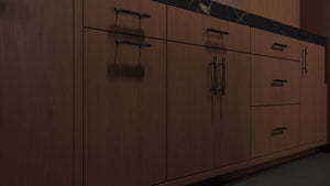 Clayton Winter Wheat ( Cherry | Plain Cut [ Frameless • Satin • Stained ] - 10' X 10' Kitchen Cabinet ) | Assembled In USA