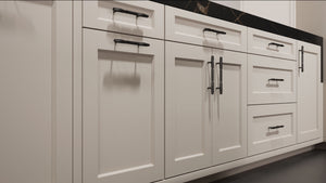 Greenfield Anew Gray ( Maple | Plain Cut [ Frameless • Satin • Painted ] - 10' X 10' Kitchen Cabinet ) | Assembled In USA