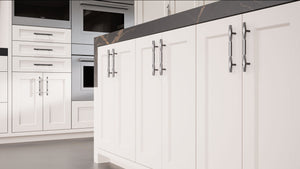 Greenfield Anew Gray ( Maple | Plain Cut [ Frameless • Satin • Painted ] - 10' X 10' Kitchen Cabinet ) | Assembled In USA