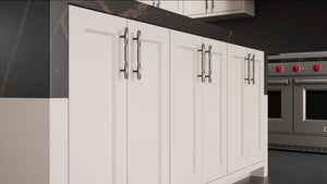 Greenfield Anew Gray ( Maple | Plain Cut [ Frameless • Satin • Painted ] - 10' X 10' Kitchen Cabinet ) | Assembled In USA