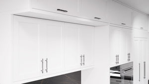 Greenfield Bright White ( Maple | Plain Cut [ Frameless • Satin • Painted ] - 10' X 10' Kitchen Cabinet ) | Assembled In USA