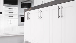 Greenfield Bright White ( Maple | Plain Cut [ Frameless • Satin • Painted ] - 10' X 10' Kitchen Cabinet ) | Assembled In USA