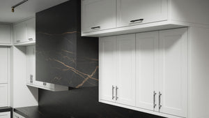 Greenfield Dove Gray ( Maple | Plain Cut [ Frameless • Satin • Painted ] - 10' X 10' Kitchen Cabinet ) | Assembled In USA