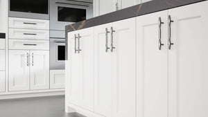 Greenfield Dove Gray ( Maple | Plain Cut [ Frameless • Satin • Painted ] - 10' X 10' Kitchen Cabinet ) | Assembled In USA