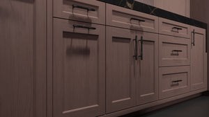 Greenfield Driftwood Cherry ( Cherry | Plain Cut [ Frameless • Satin • Stained ] - 10' X 10' Kitchen Cabinet ) | Assembled In USA