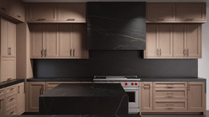 Greenfield Dusk Gray Oak ( White_Oak | Rift Cut [ Frameless • Wire Brushed • Stained ] - 10' X 10' Kitchen Cabinet ) | Assembled In USA