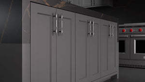 Greenfield Iron Ore ( Maple | Plain Cut [ Frameless • Satin • Painted ] - 10' X 10' Kitchen Cabinet ) | Assembled In USA