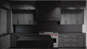 Greenfield Iron Ore ( Maple | Plain Cut [ Frameless • Satin • Painted ] - 10' X 10' Kitchen Cabinet ) | Assembled In USA