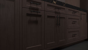 Greenfield Misty Gray ( Cherry | Plain Cut [ Frameless • Satin • Stained ] - 10' X 10' Kitchen Cabinet ) | Assembled In USA