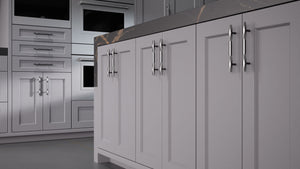 Greenfield Peppercorn ( Maple | Plain Cut [ Frameless • Satin • Painted ] - 10' X 10' Kitchen Cabinet ) | Assembled In USA