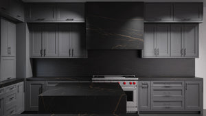 Greenfield Peppercorn ( Maple | Plain Cut [ Frameless • Satin • Painted ] - 10' X 10' Kitchen Cabinet ) | Assembled In USA