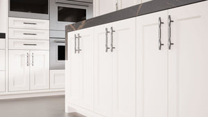 Greenfield Repose Gray ( Maple | Plain Cut [ Frameless • Satin • Painted ] - 10' X 10' Kitchen Cabinet ) | Assembled In USA