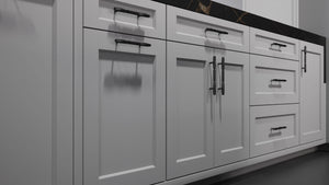 Greenfield Simply Gray ( Maple | Plain Cut [ Frameless • Satin • Painted ] - 10' X 10' Kitchen Cabinet ) | Assembled In USA