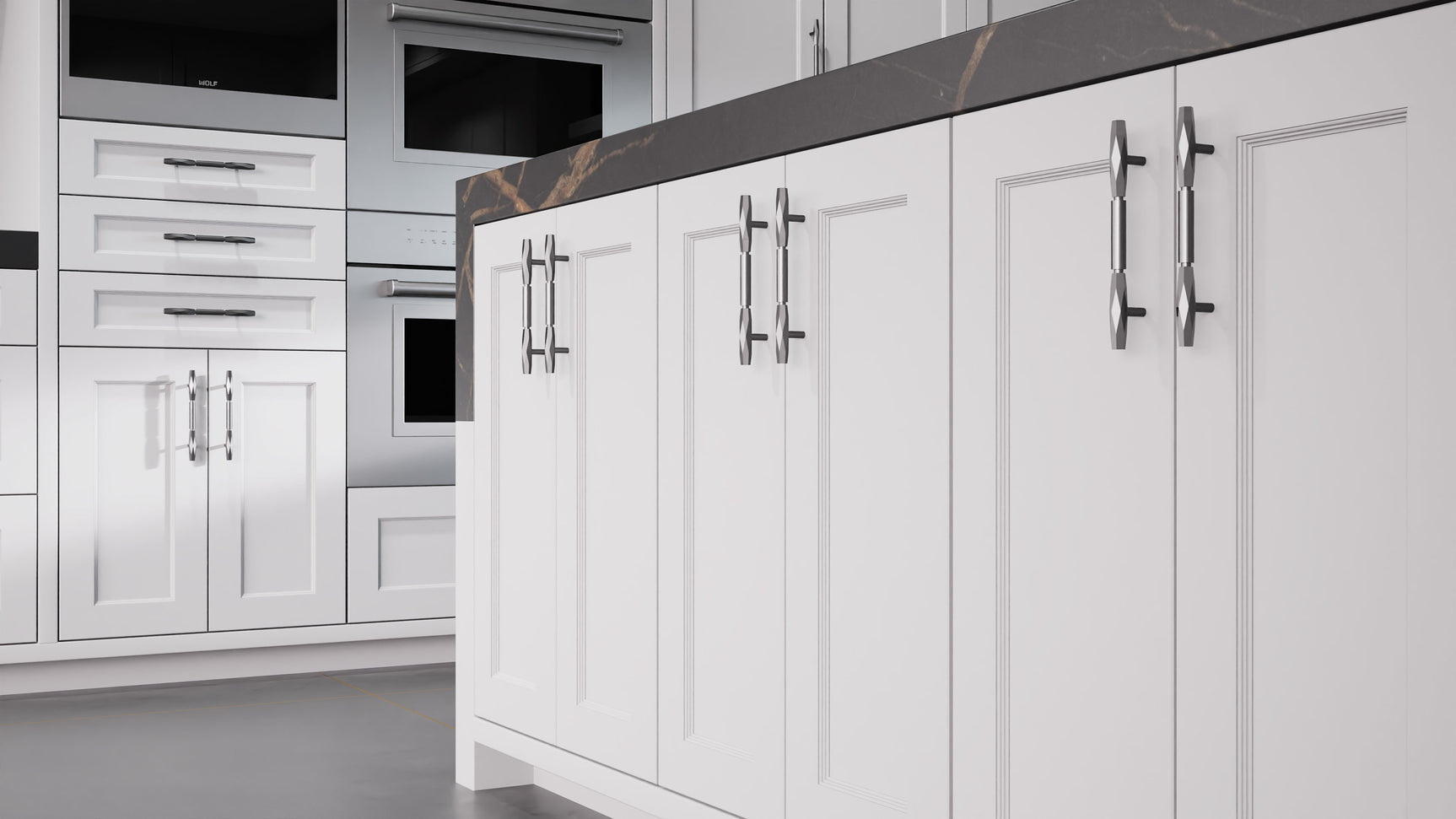 Greenfield Simply Gray ( Maple | Plain Cut [ Frameless • Satin • Painted ] - 10' X 10' Kitchen Cabinet ) | Assembled In USA