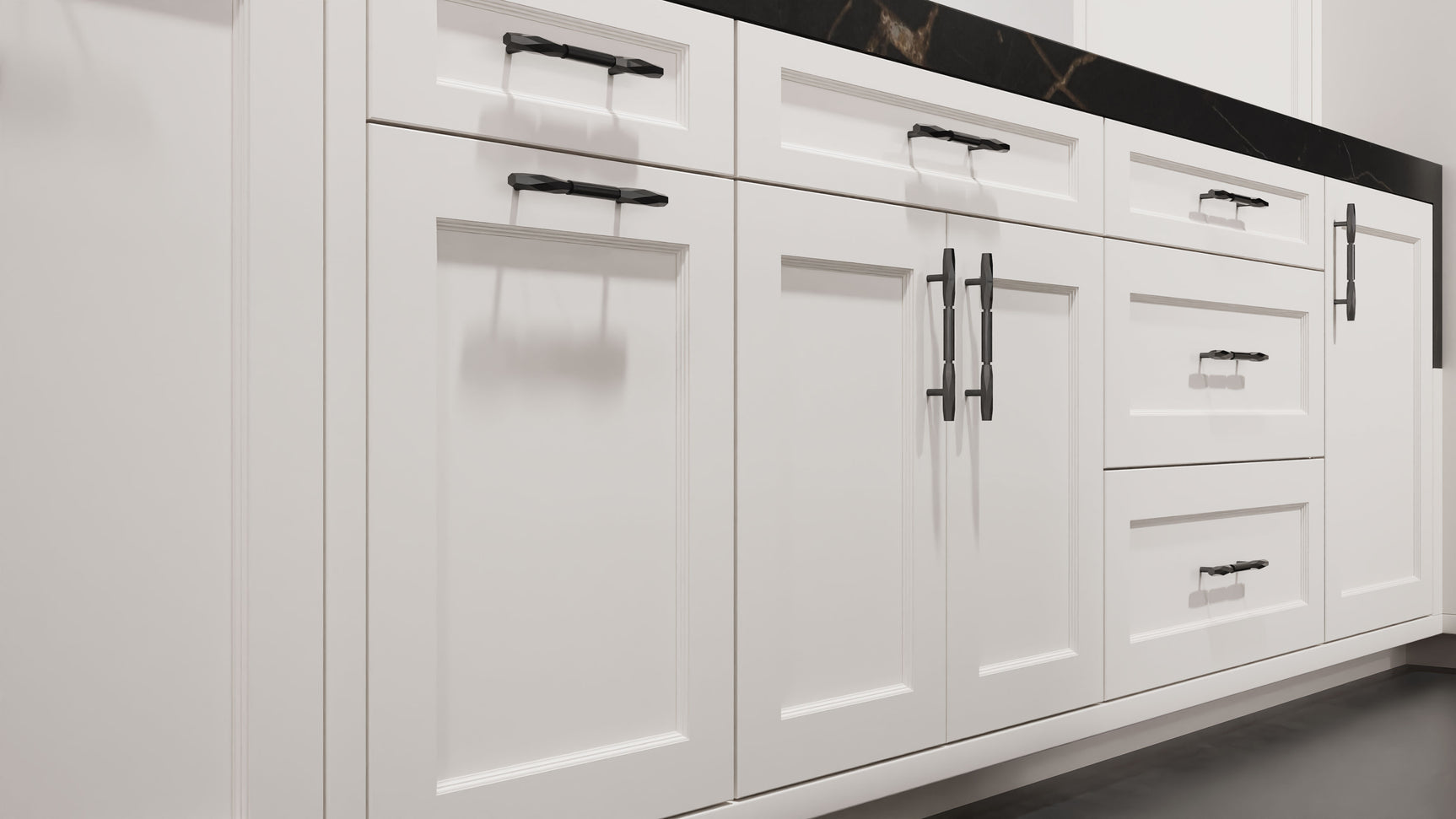 Greenfield Simply White ( Maple | Plain Cut [ Frameless • Satin • Painted ] - 10' X 10' Kitchen Cabinet ) | Assembled In USA