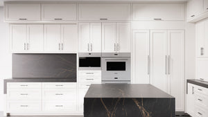 Greenfield Simply White ( Maple | Plain Cut [ Frameless • Satin • Painted ] - 10' X 10' Kitchen Cabinet ) | Assembled In USA