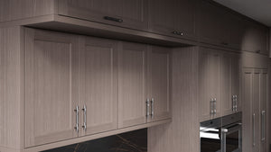 Greenfield Urban Oak ( White_Oak | Rift Cut [ Frameless • Wire Brushed • Stained ] - 10' X 10' Kitchen Cabinet ) | Assembled In USA