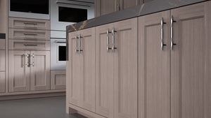 Greenfield Urban Oak ( White_Oak | Rift Cut [ Frameless • Wire Brushed • Stained ] - 10' X 10' Kitchen Cabinet ) | Assembled In USA