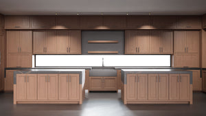 Greenfield Washed Walnut ( Walnut | Plain Cut [ Frameless • Satin • Stained ] - 10' X 10' Kitchen Cabinet ) | Assembled In USA